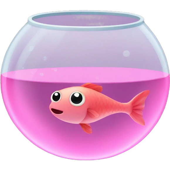 Pink fish bowl emoji