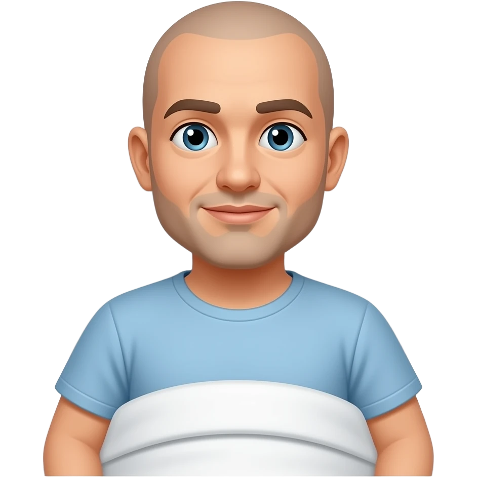 Uomo calvo  nel letto emoji