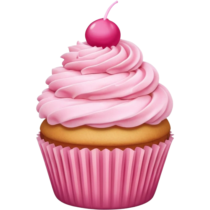 Cupcake with pink icing emoji