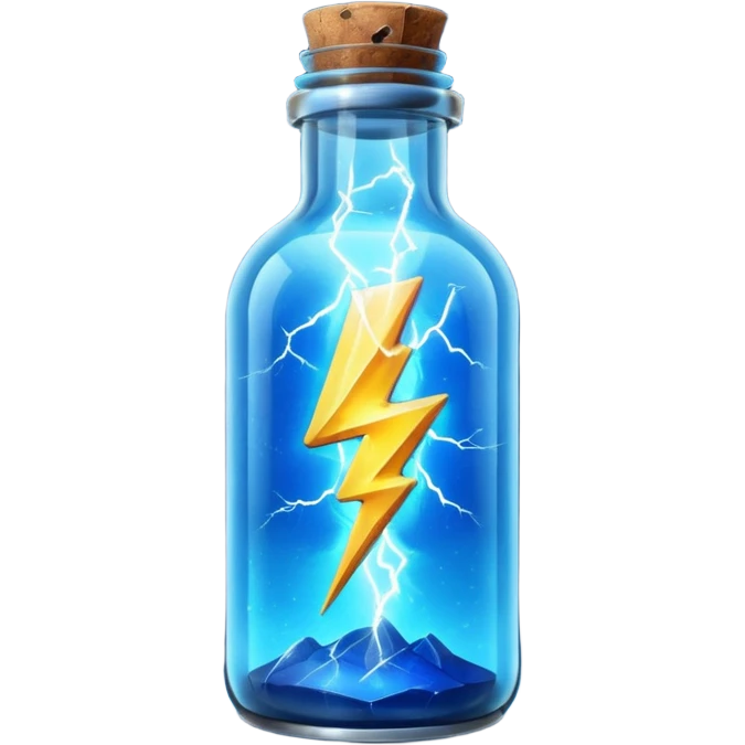 lightning in a bottle emoji