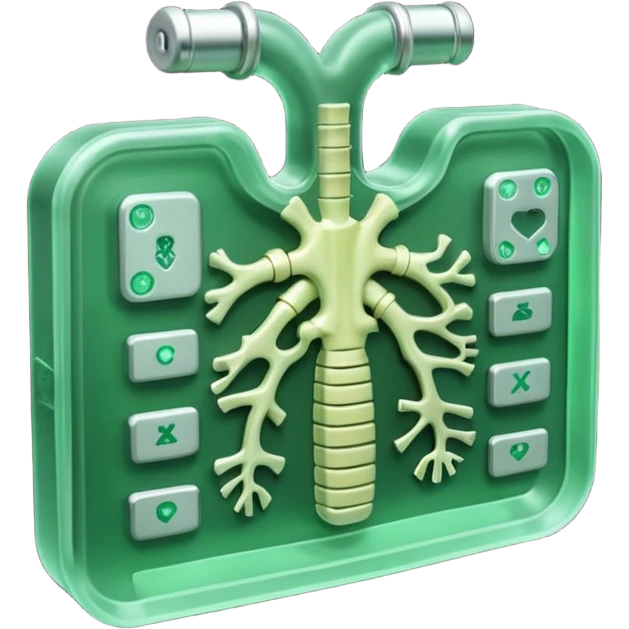 3D render of Swallowed Keys, X-Ray imaging aesthetic, translucent materials showing internal structure, stomach shape in greenish night-vision style with keys inside, medical scan style, emoji style, isolated on white background --v 6.0. emoji