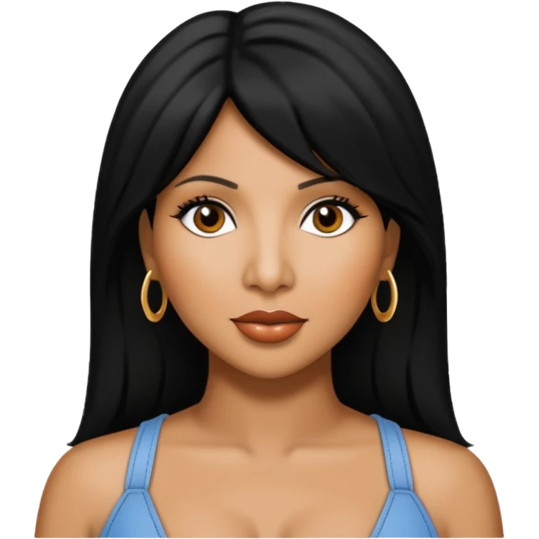 Toni Braxton with black hair emoji