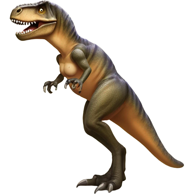 T-rex using a bikinu emoji