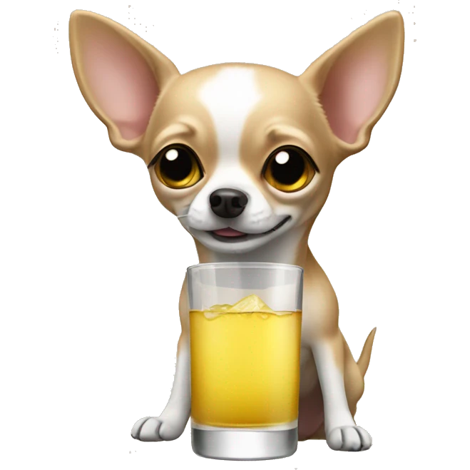 Chihuahua with tequila  emoji