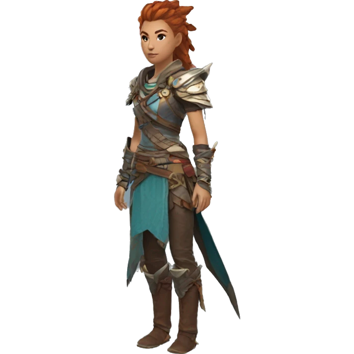 aloy horizon forbidden west hair armor emoji