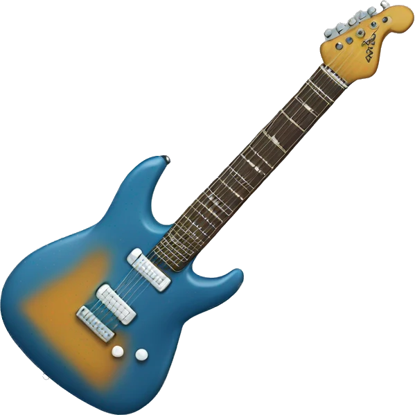 rock guitar blue emoji