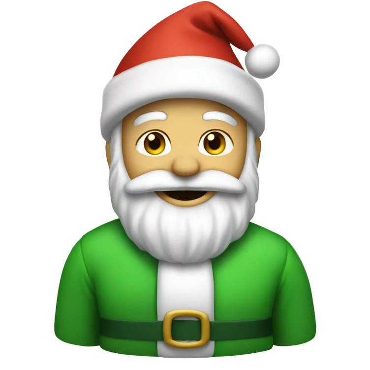 Green santa emoji