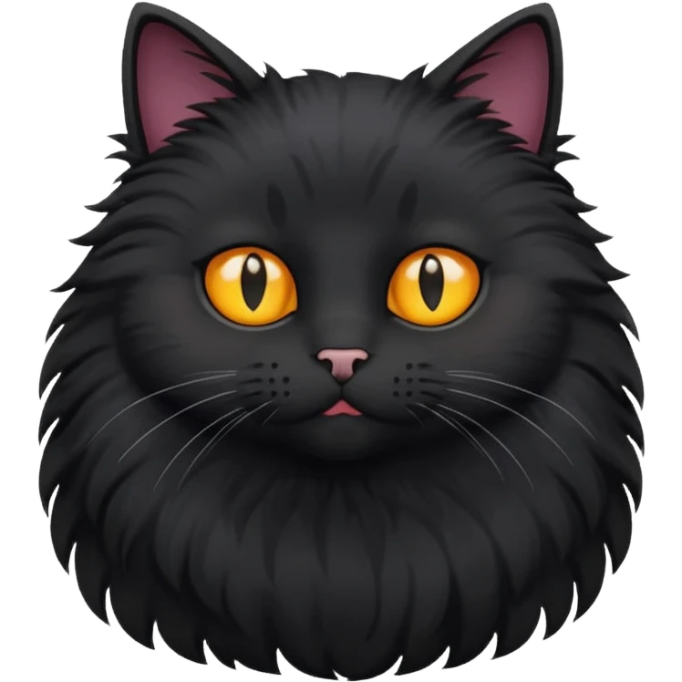 Black fat cat emoji