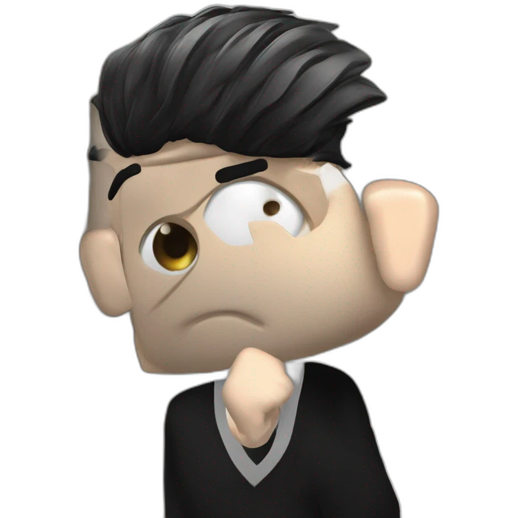 confident man with mustache emoji