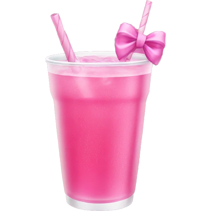 Pink drink with bow emoji