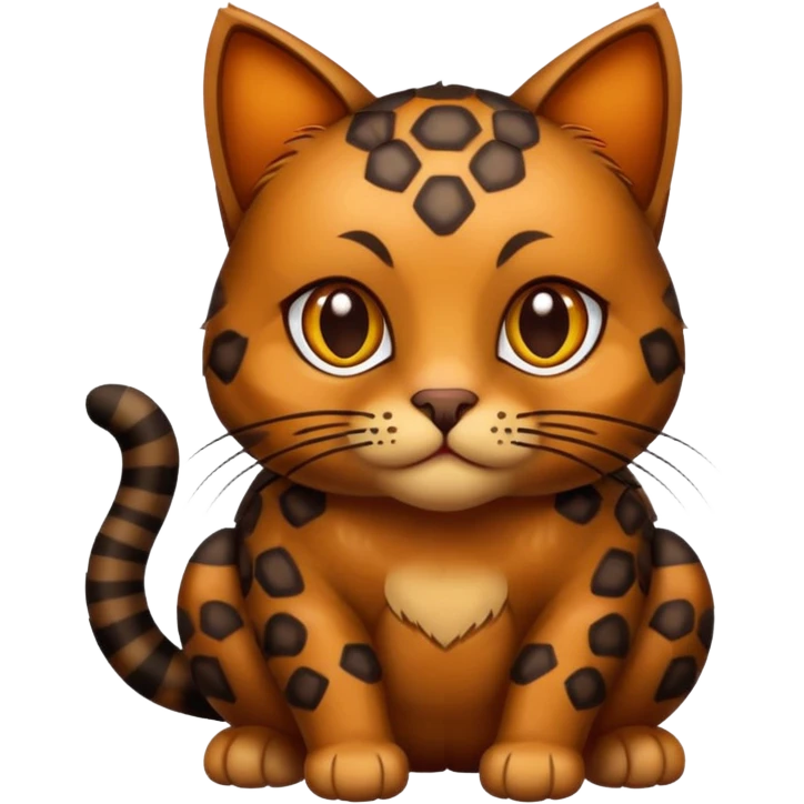 dark brown cat wand tortoise shell fur emoji