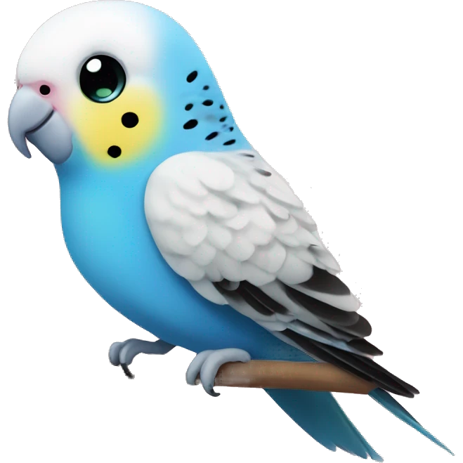 budgie with heart eyes emoji