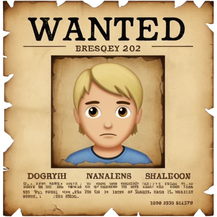 Wanted poster emoji