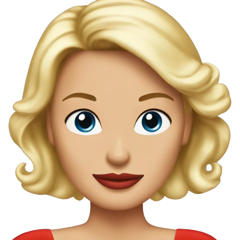 Nicollette Sheridan in red dress emoji