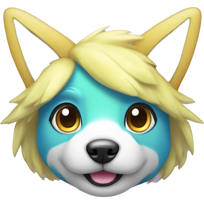 Colorful Gardient Shiny Electric Dog Pokémon emoji