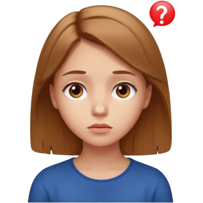 Girl, Questioning face, thinking emoji