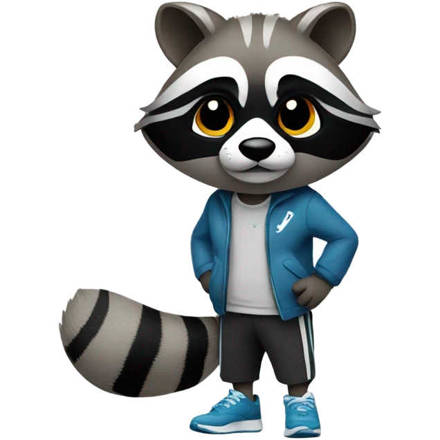 Raccoon wearing Nikes shoes emoji