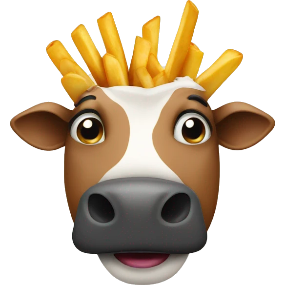 Cow with fries emoji