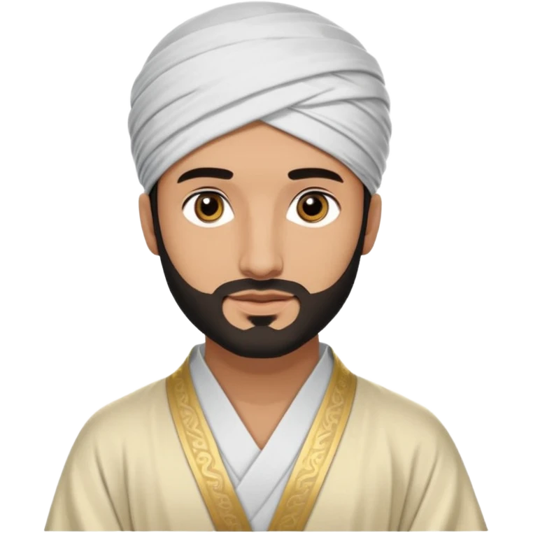 
-Apariencia: Joven de unos 25-30 años, atractivo,.
-Rostro: Ojos oscuros, piel ligeramente morena, rasgos árabes finos.
-Cabello: Negro, algo rizado o suelto, con barba fina.
-cuerpo entero Cuando se revela su identidad, puede llevar una túnica más oriental, con faja y turbante sencillo. emoji