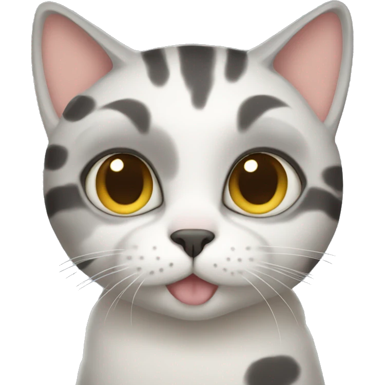 Cat with boba emoji