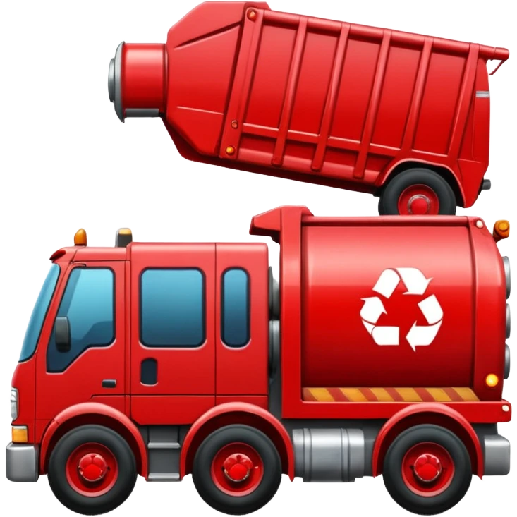 garbage truck red emoji