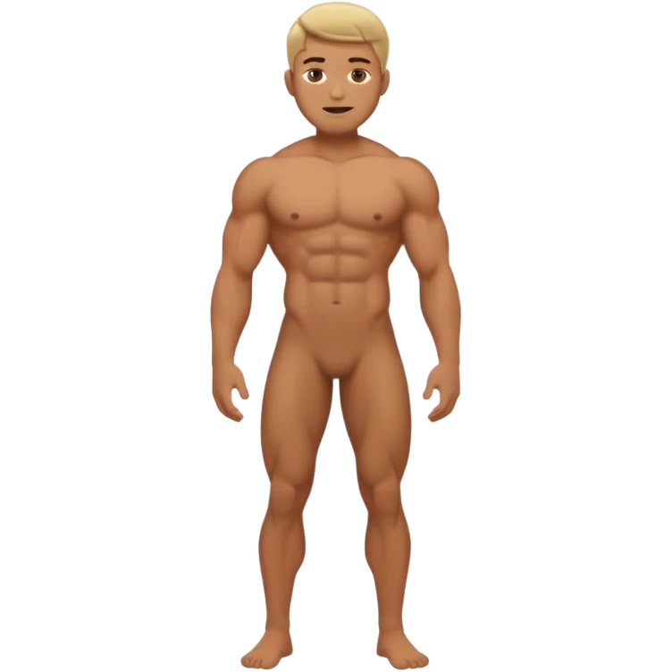 Naked male full body emoji