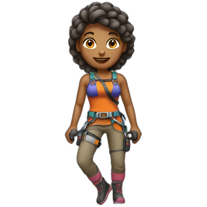 woman rock climber emoji