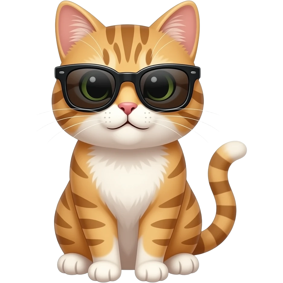 Cat wearing sunglasses emoji