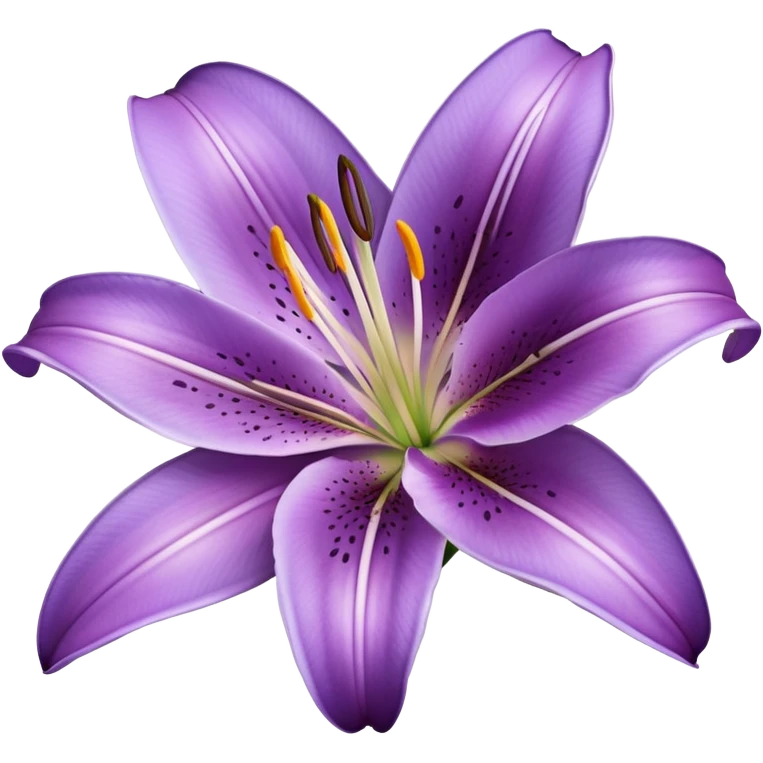 Purple lily flower emoji