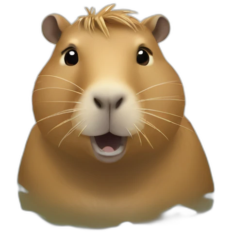Capybara in bath emoji