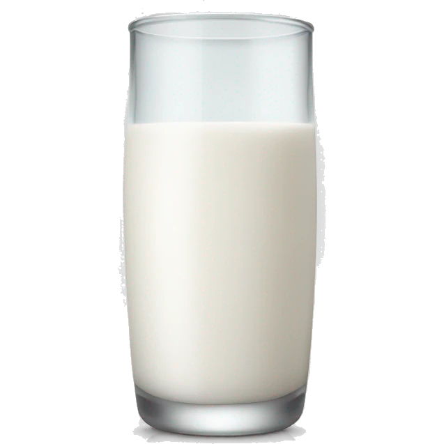white milk in glass emoji