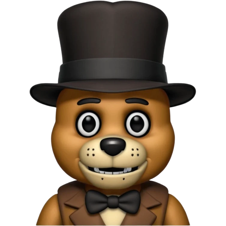 Freddy Fazbear (black small hat) from Five Nights At Freddy's Movie emoji