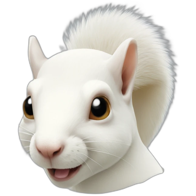 albino squirrel head emoji