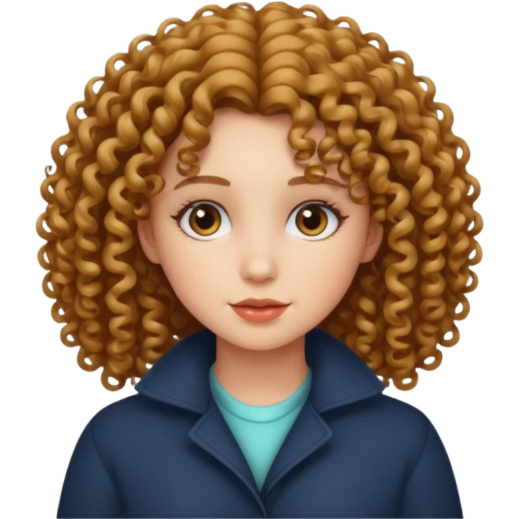 Girl with curly hair emoji