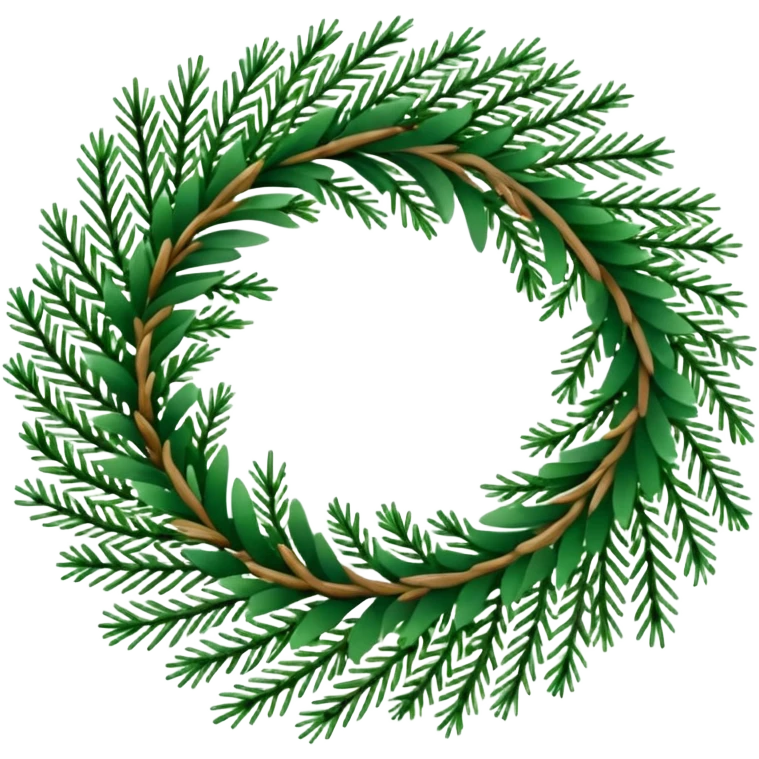 Holiday garland laying horizontally not in a circle emoji