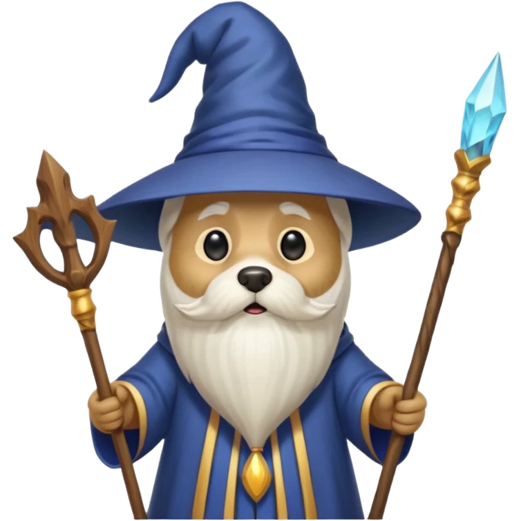 Dog wizard emoji