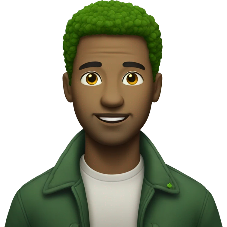 white man with clover emoji