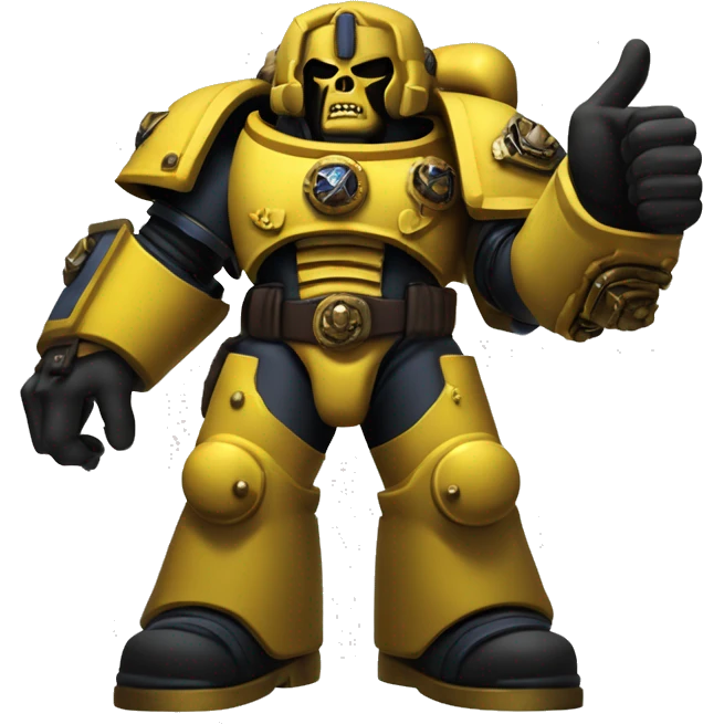 Warhammer 40k yellow space marine Thumbs up emoji