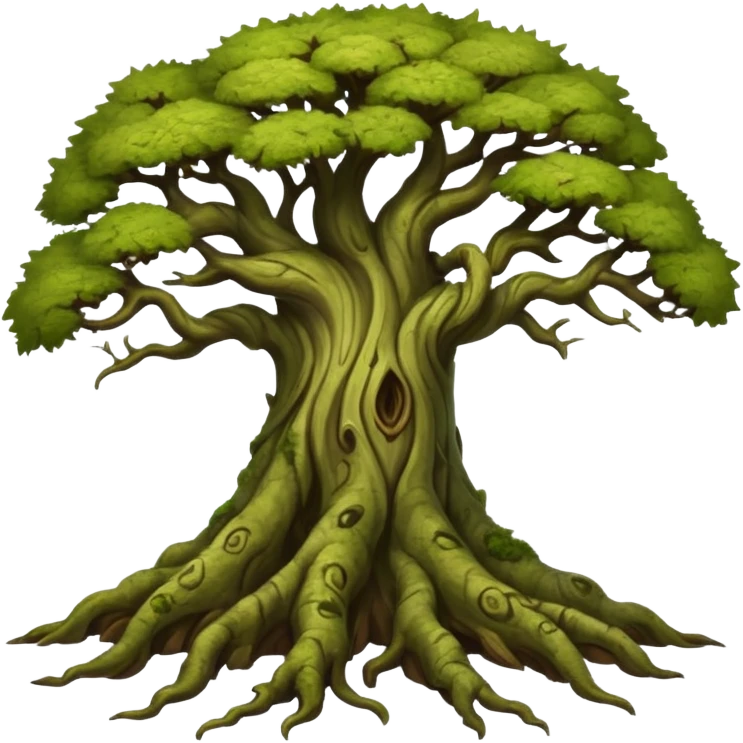create a dnd style ancient_tree.png using 48x48 pixels size emoji