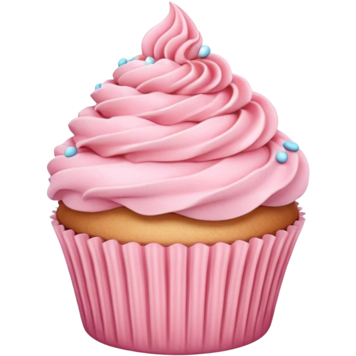 super realistic pink rococo cupcake emoji