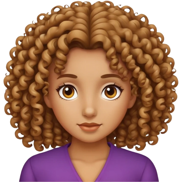   A girl that has curly and she a little tan  emoji
