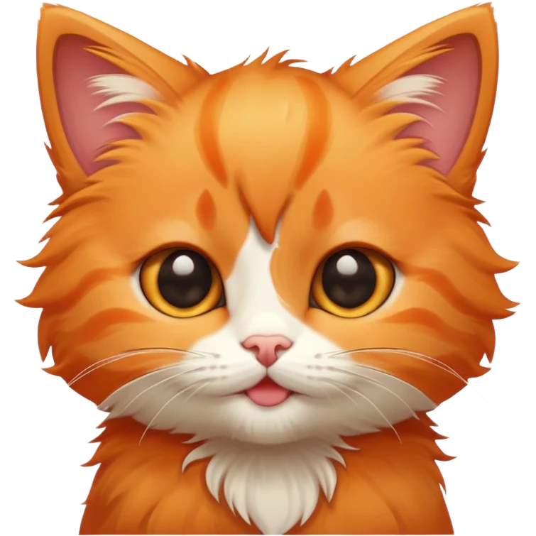 Orange kitten playing emoji
