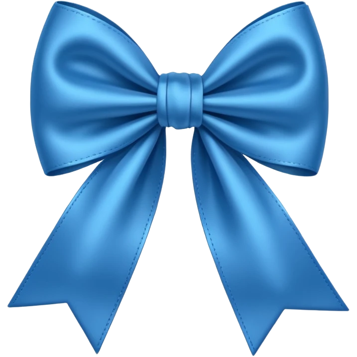 Blue bow emoji