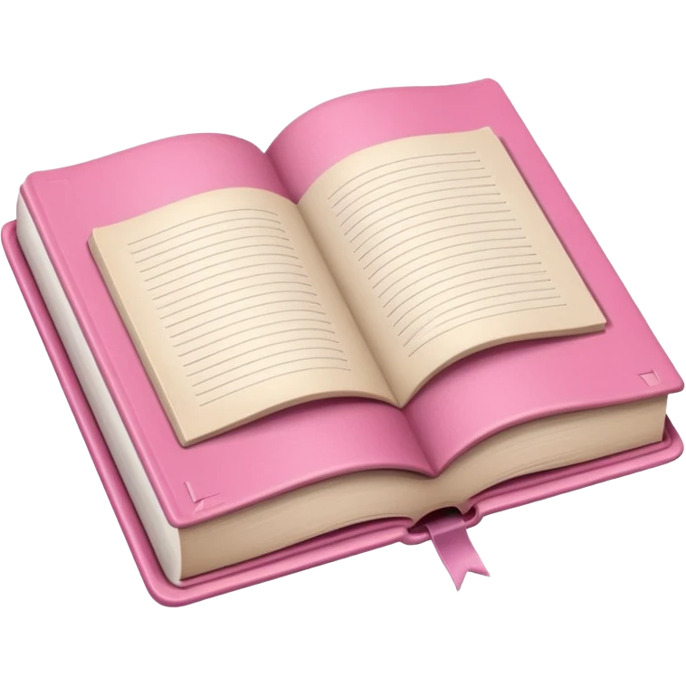 Make an open book, with white pages, but a pink cover only at the bottom! emoji