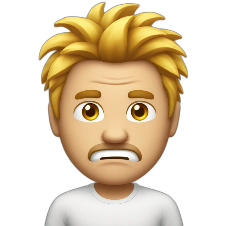 A man that is very angry and want to pull his hairs emoji