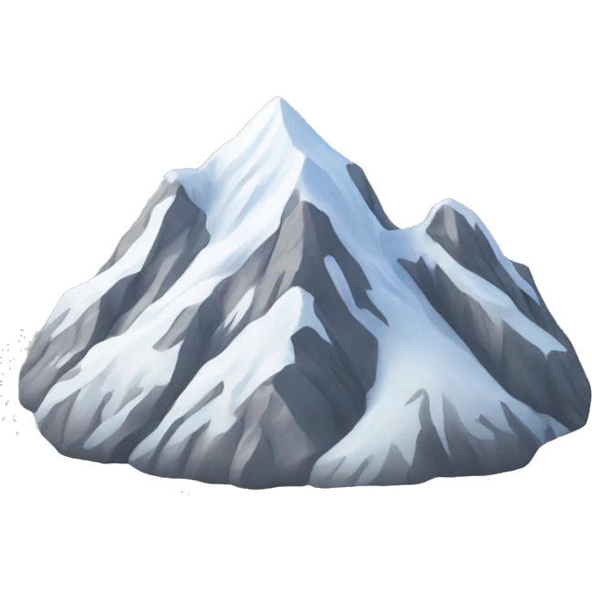 snow capped mountain emoji