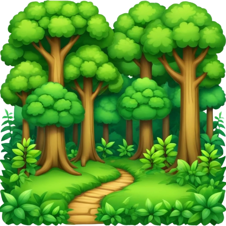 green forest with trees emoji