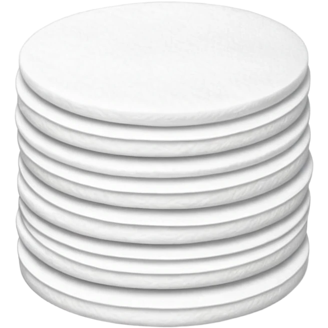 A pack of 50 round flat thin cotton pads emoji