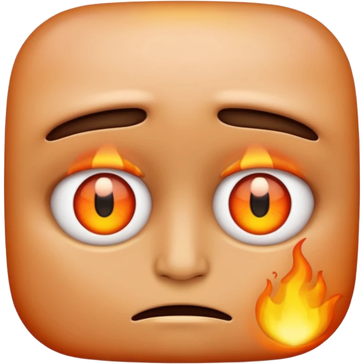 Error face with heat eyes emoji