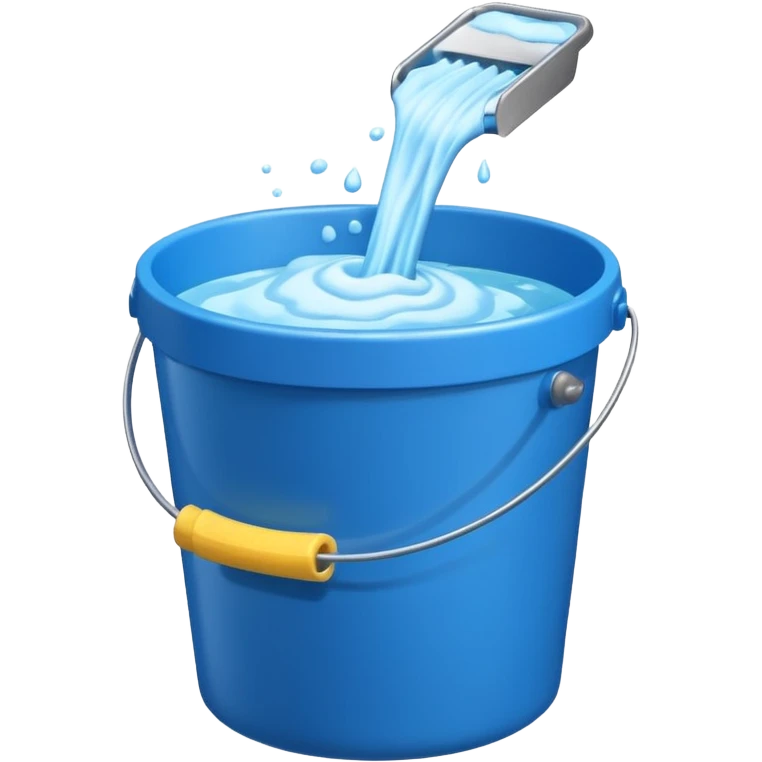 Bucket and cleaning product emoji